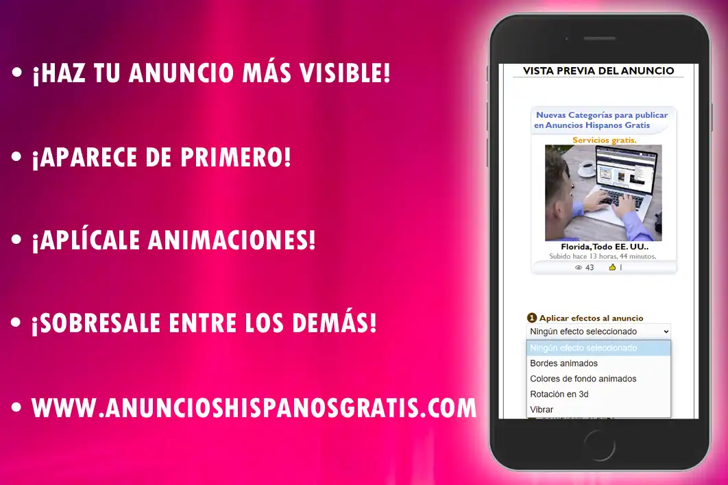 Cómo promocionar tu anuncio y aplicarle animaciones.