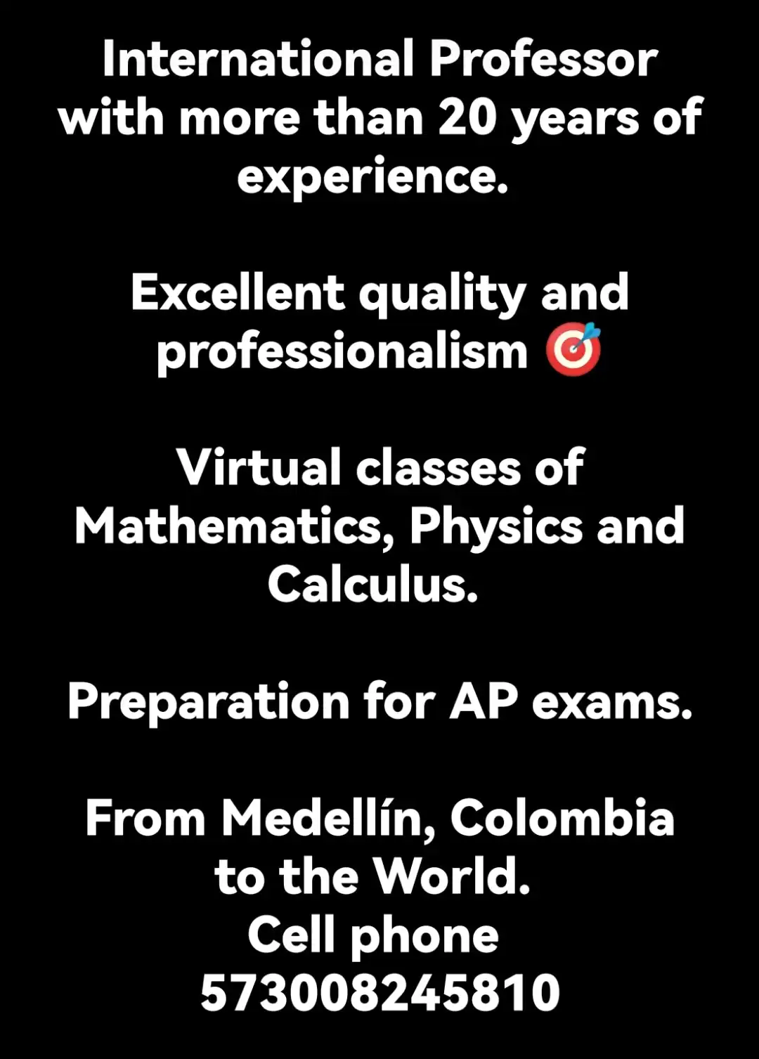  Mathematics, Physics and Calculus Tutoring