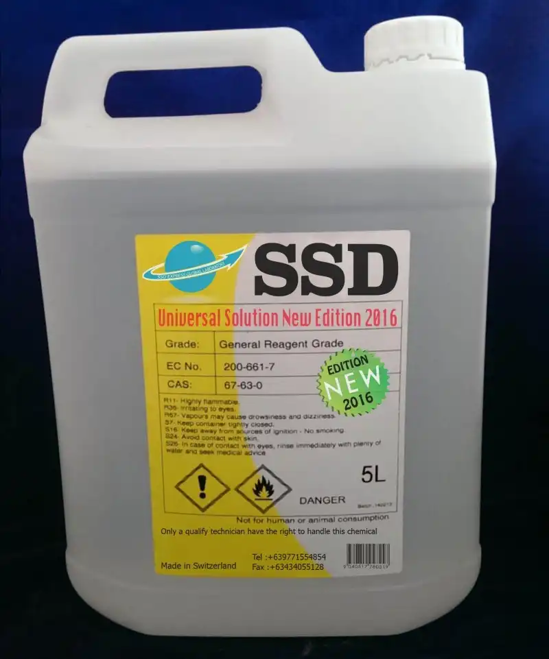 compre solución química SSD, polvo de activación, máquina automática de limpieza de dinero