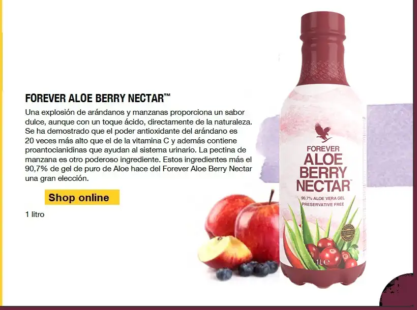 Forever Aloe Berry Nectar – aloe para beber con fruta