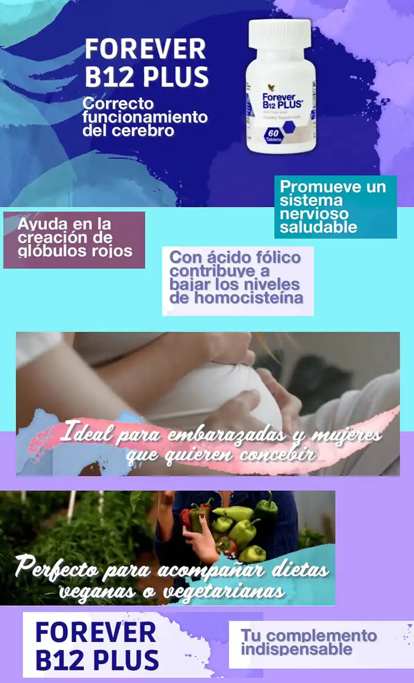 Suplemento con B12 y ácido fólico