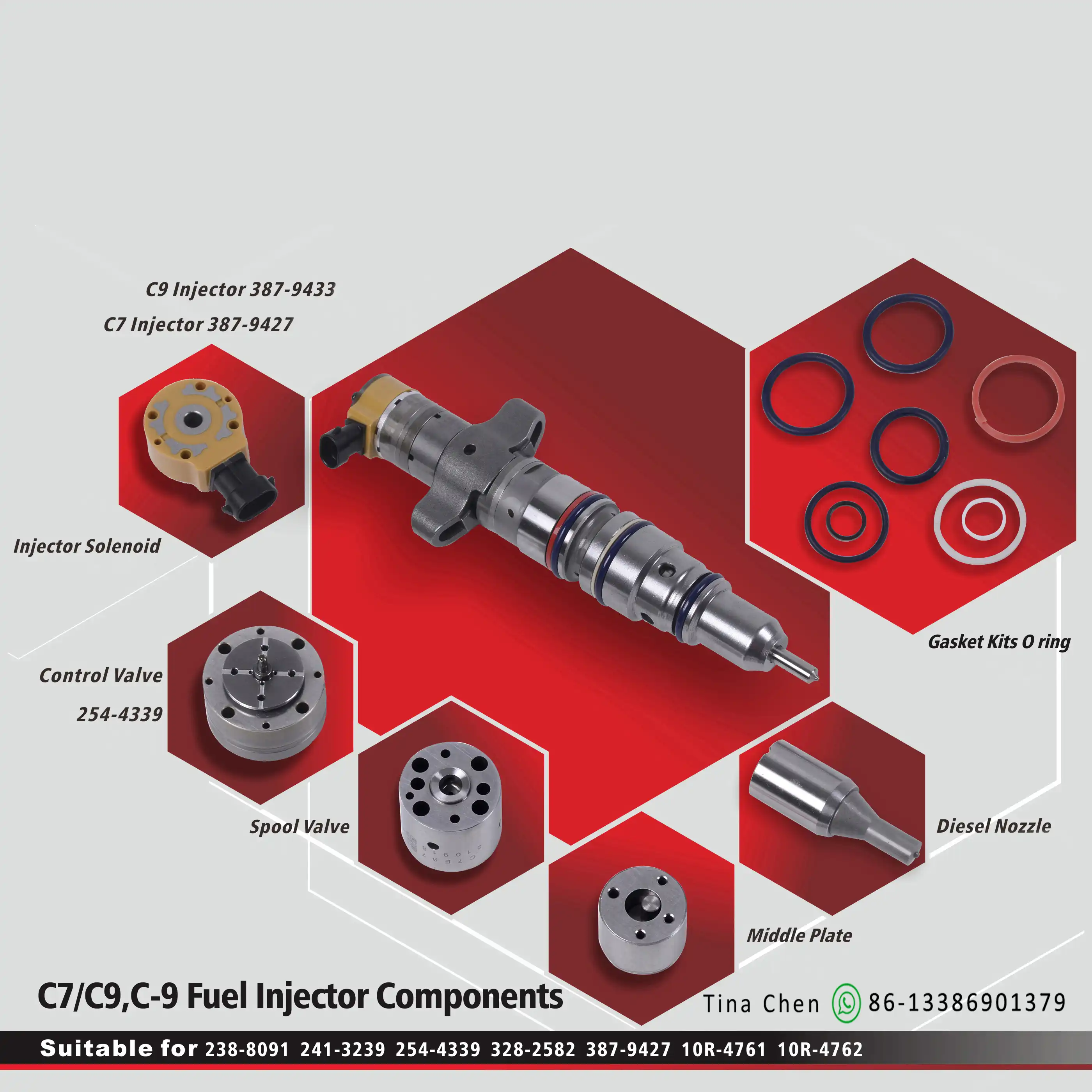 10R-7222 para Inyector de Combustible Reman caterpillar