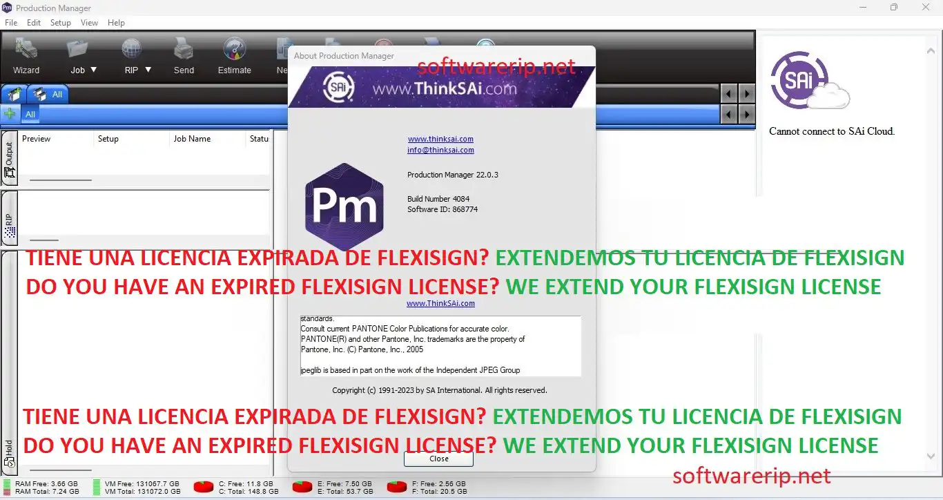 Software rip flexisign , cut and print, cadlink, acrorip, onyx.  FULL,  ILIMITADO , DO YOU