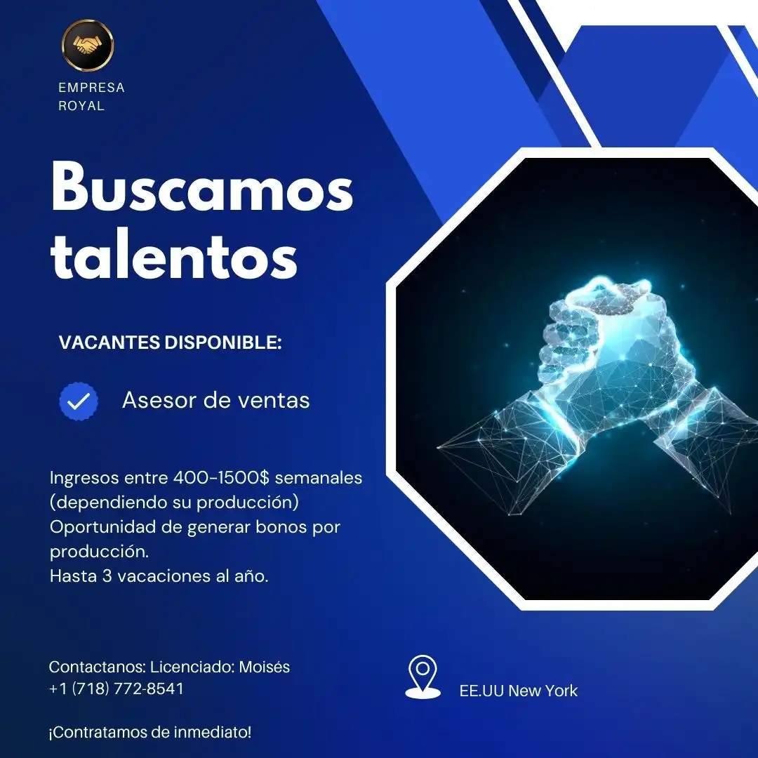 ¡OPORTUNIDAD DE TRABAJO!