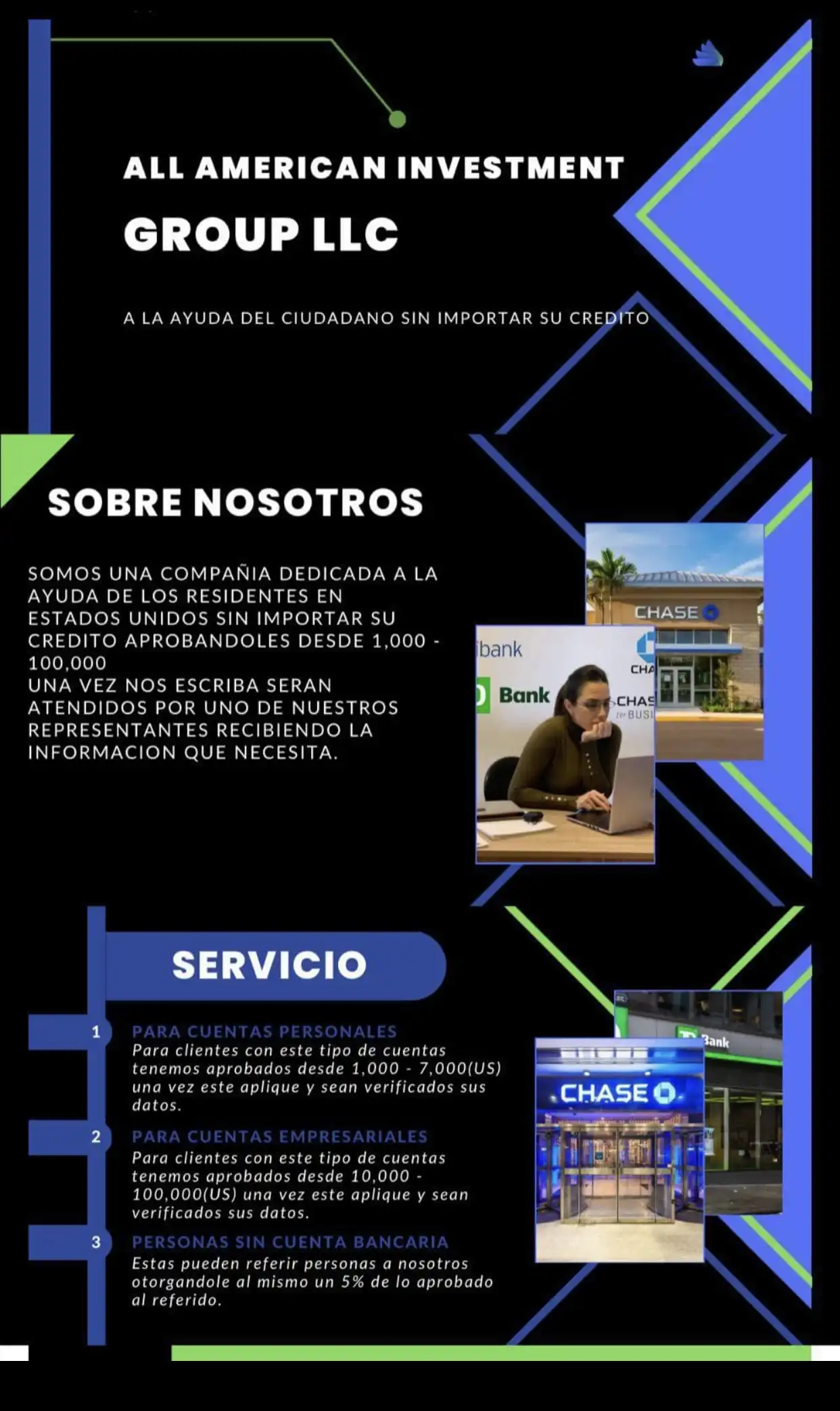 SOMOS UNA COMPAÑIA DEDICADA A LA AYUDA DE LOS RESIDENTES EN ESTADOS UNIDOS SIN IMPORTAR SU